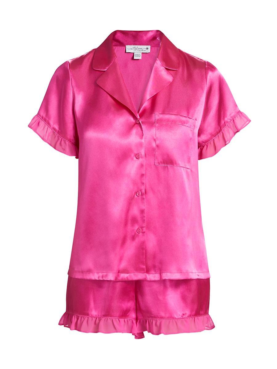 In Bloom by Jonquil Alice Satin Shortie Pajama Set Product Image