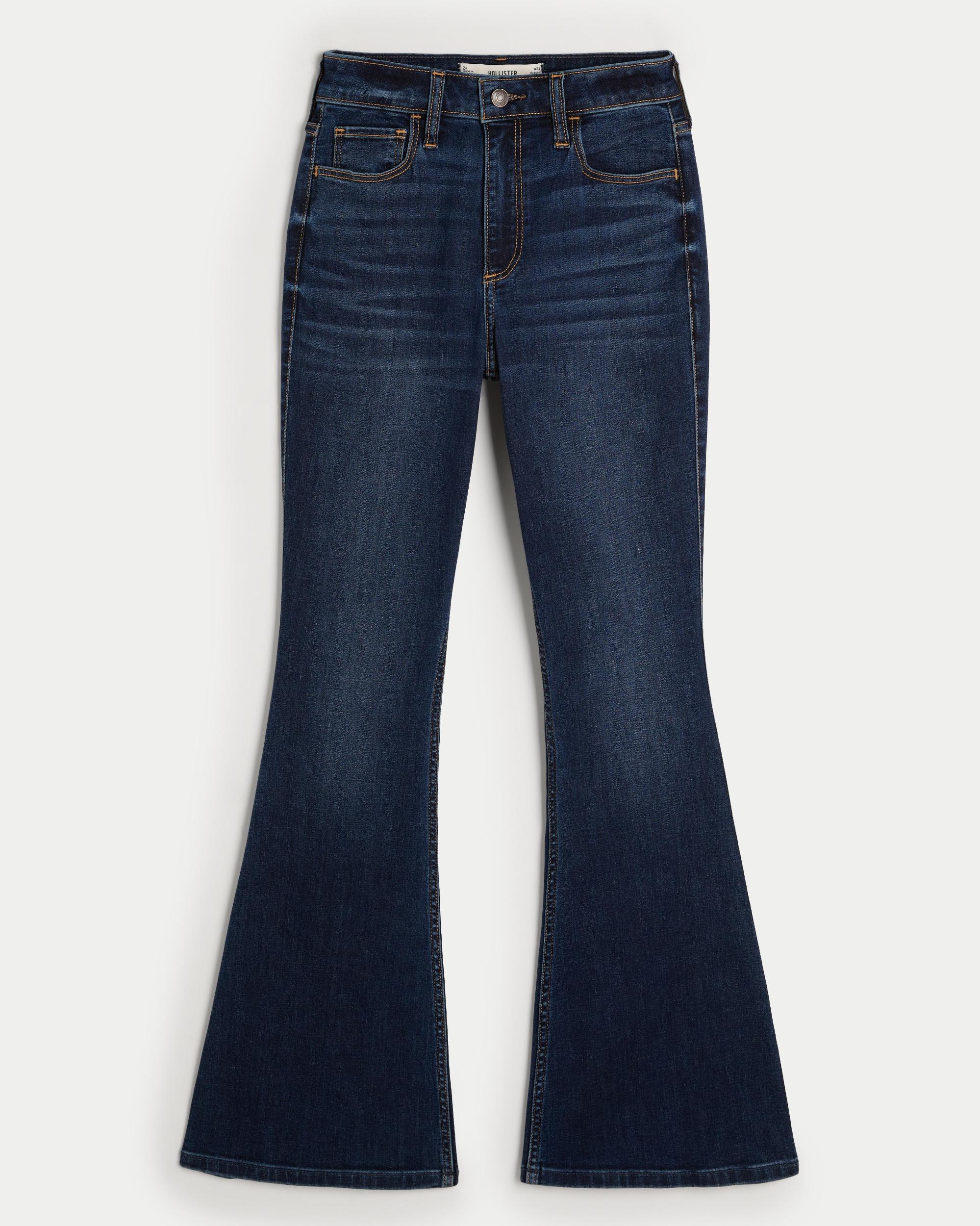 Curvy High-Rise Medium Wash Flare Jeans Product Image
