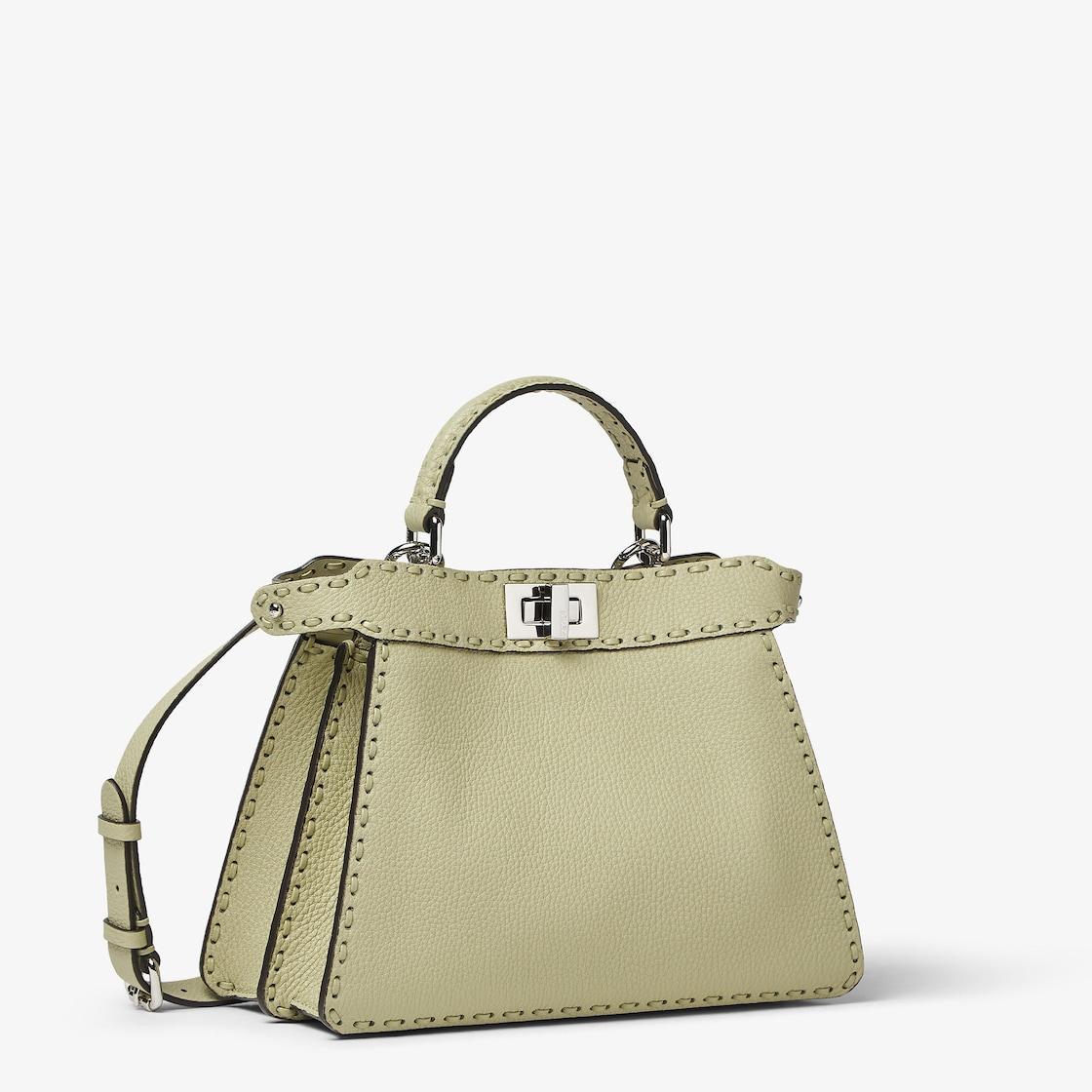 Peekaboo ISeeU SmallSage green Selleria bag with 556 hand-sewn topstitches Product Image