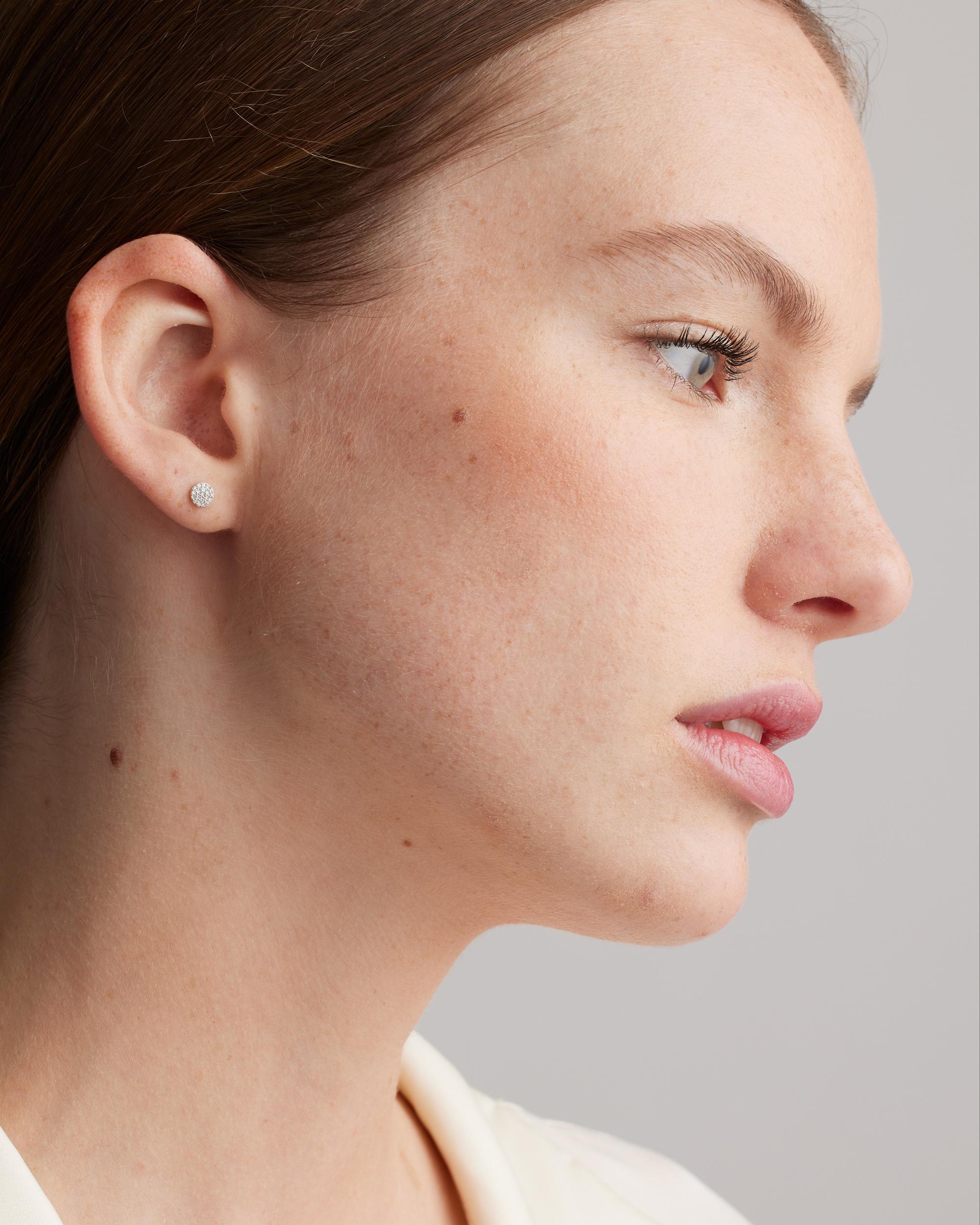 Monstera Leaf Double Huggie Hoop Earrings Product Image