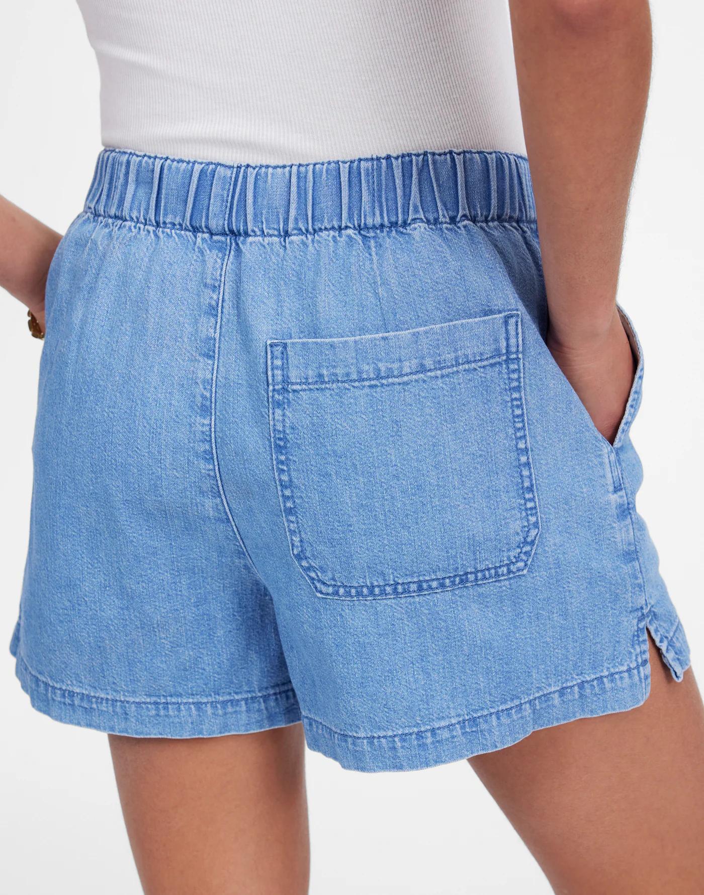 Denim Pull-On Shorts in Marnie Wash Product Image