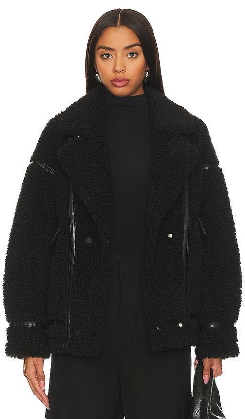 Womens Badu Sherpa Biker Jacket Product Image