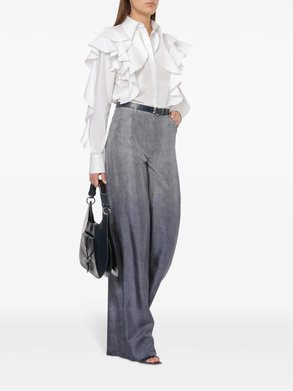 ALBERTA FERRETTI Ruffled Shirt In White Product Image