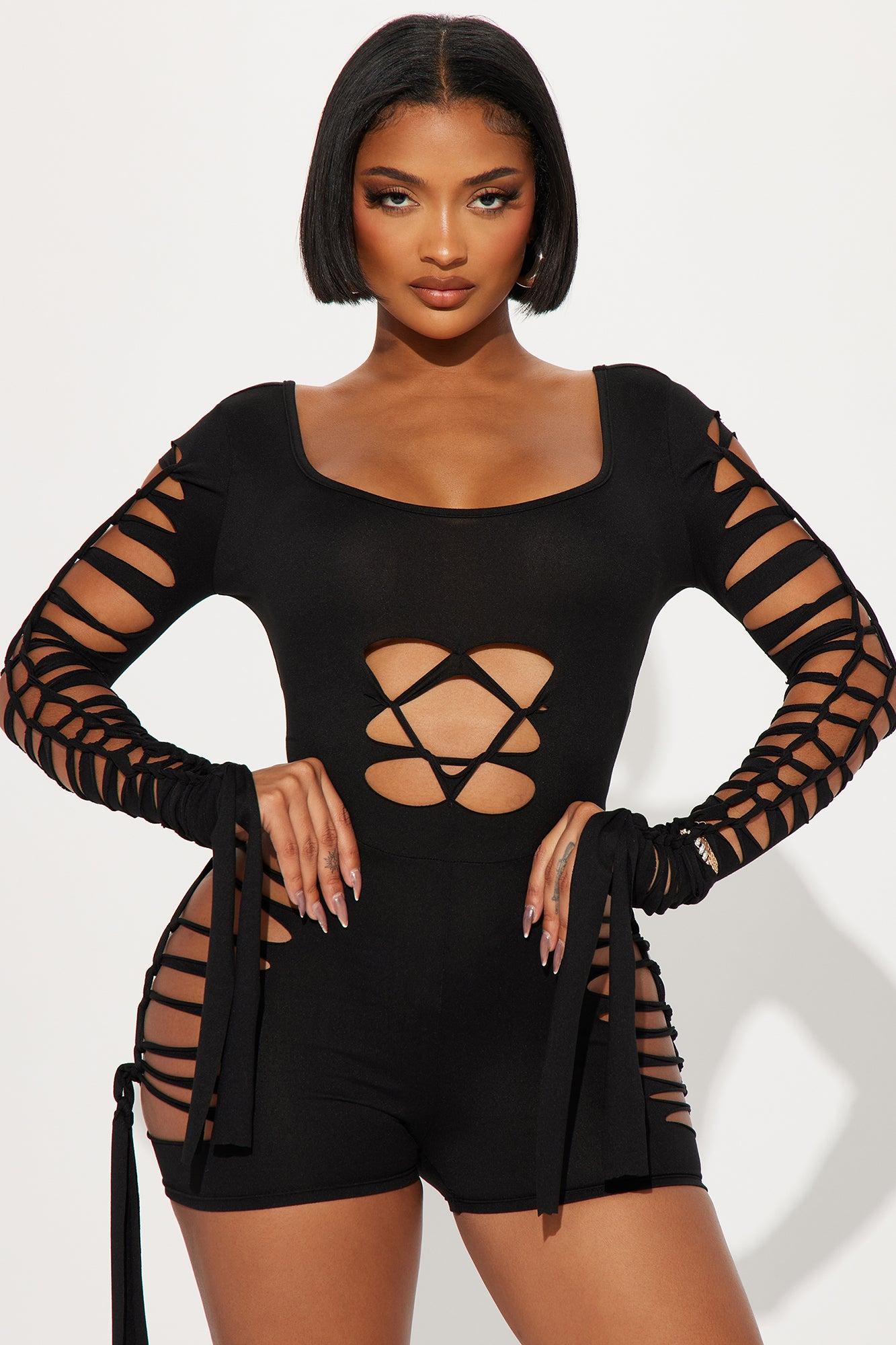 Actin' Brand New Romper - Black Product Image