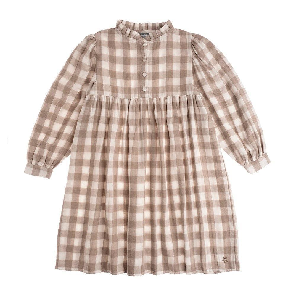 Tocoto Vintage Vichy Checkered Dress Product Image