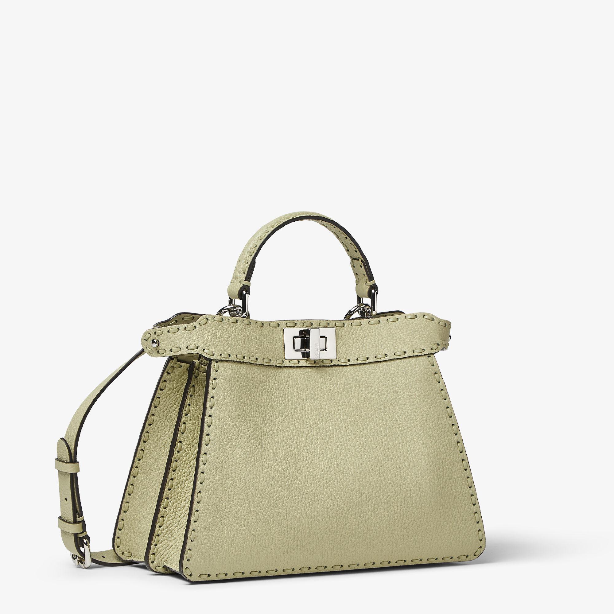 Peekaboo ISeeU SmallSage green Selleria bag with 556 hand-sewn topstitches Product Image