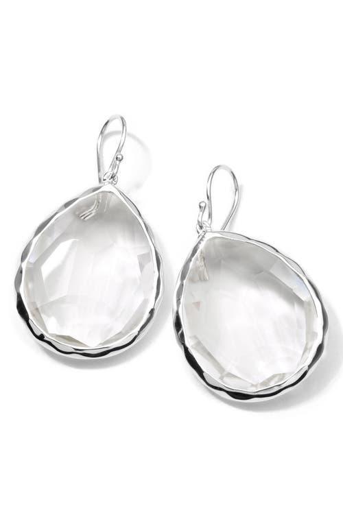 Ippolita Sterling Silver Rock Candy Large Teardrop Earrings in Clear Quartz Product Image