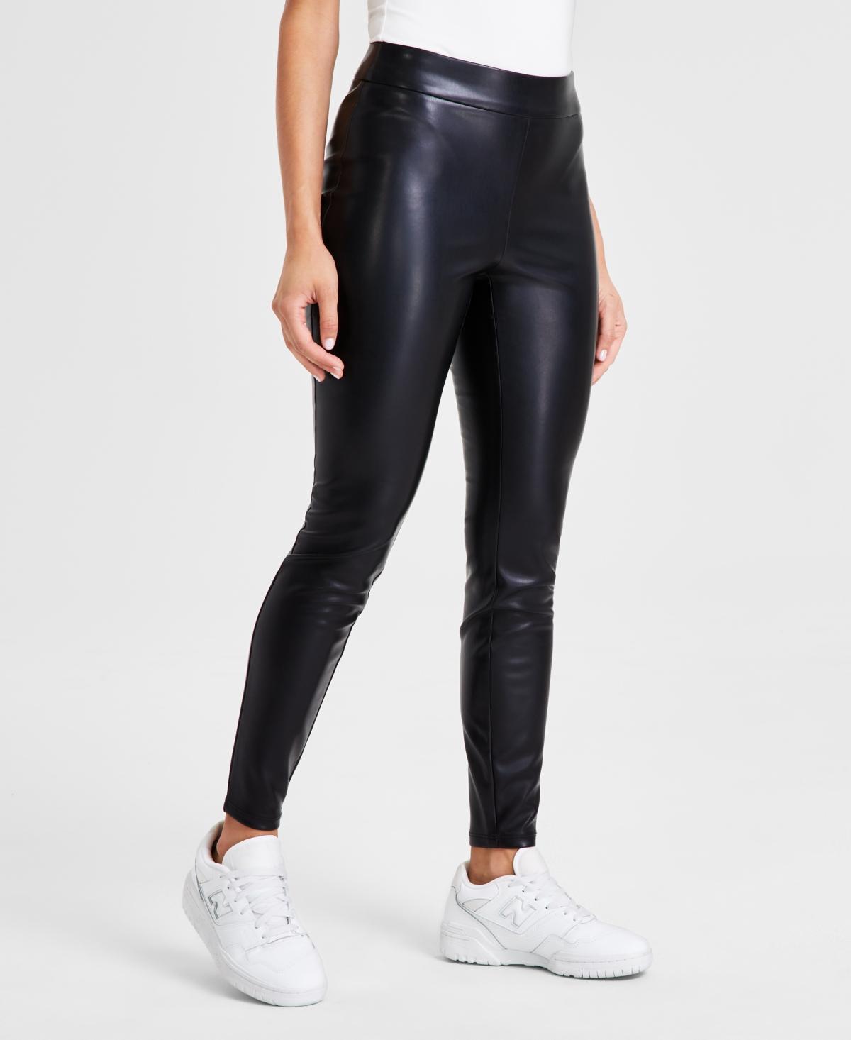 Bar Iii Womens Soft Faux-Leather Leggings, Created for Macys Product Image