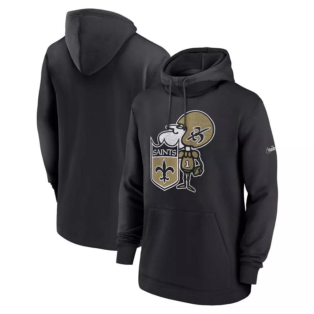 Men's Nike Black New Orleans Saints Classic Pullover Hoodie, Size: 2XL Product Image