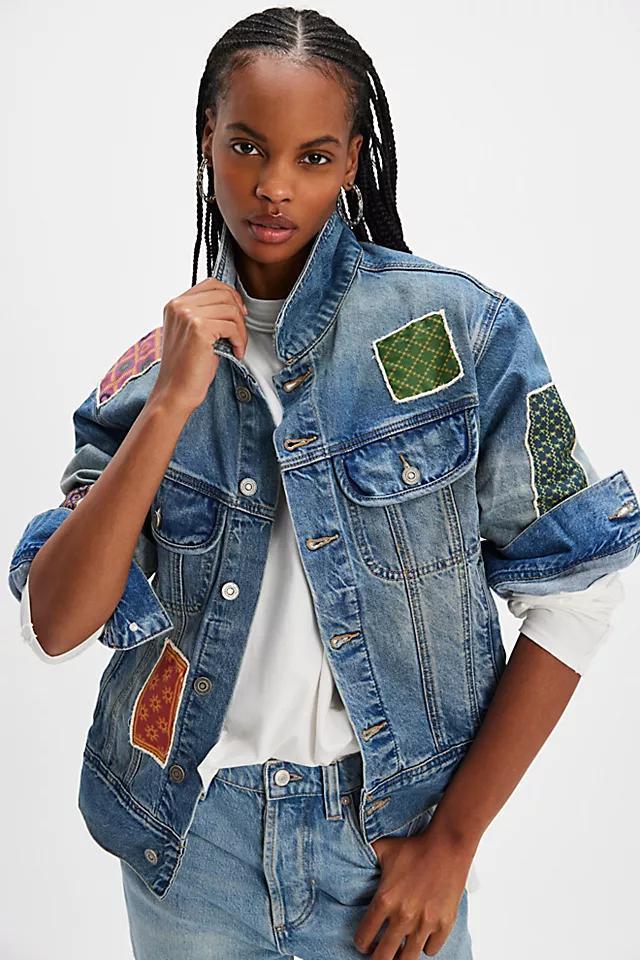 Found Kantha Denim Jacket Product Image