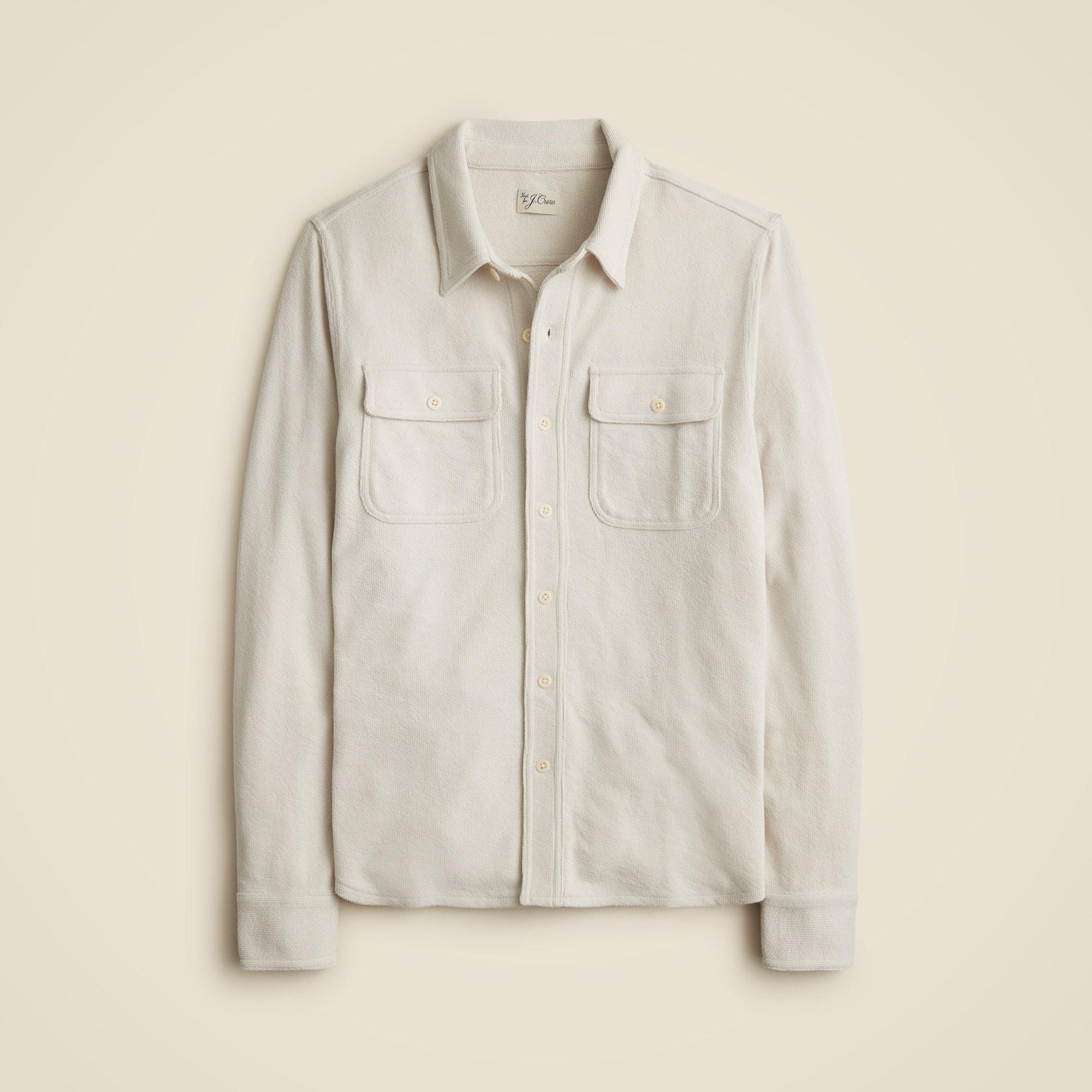 Long-sleeve textured sweater-tee shirt Product Image