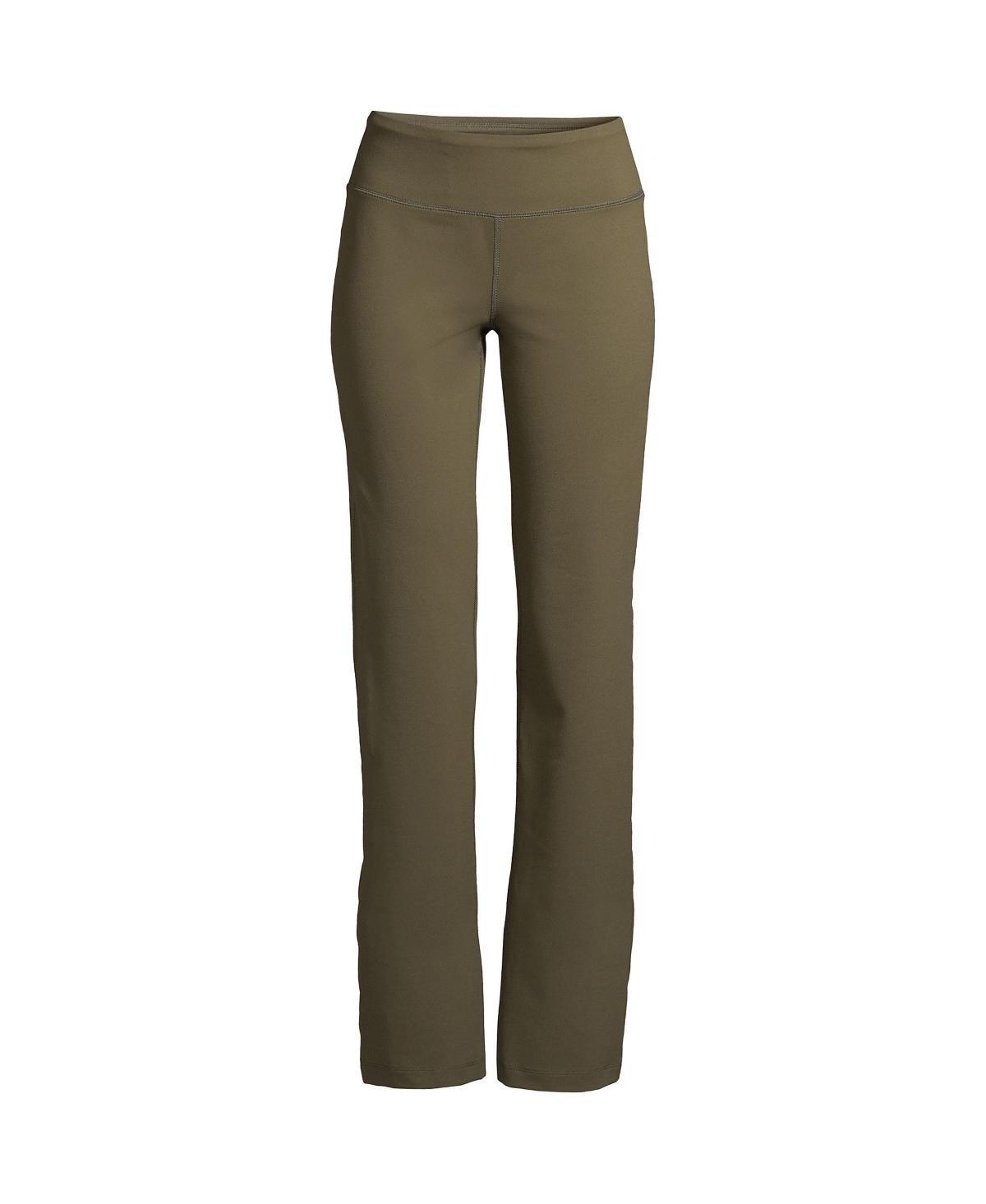 Women's Lands' End Active UPF 50 Yoga Pants, Size: XS Tall, Green Moss Product Image