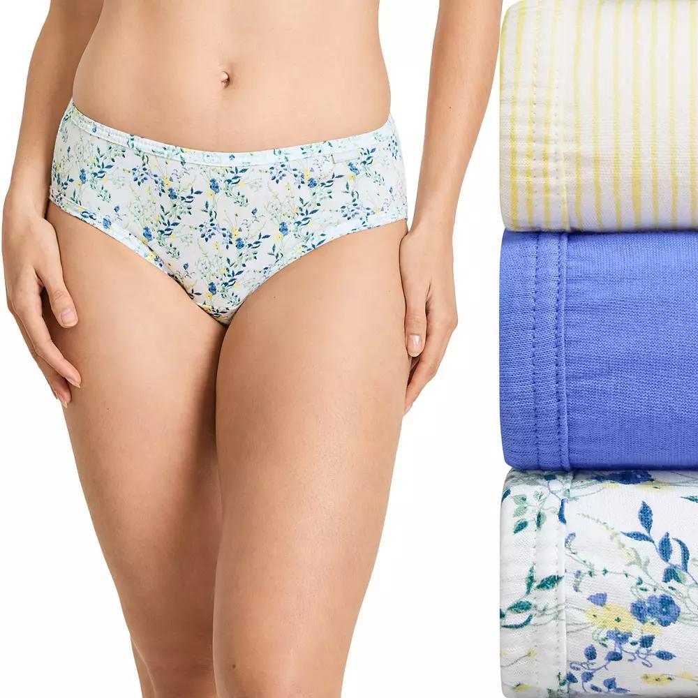 Women's Jockey® Elance 3-Pack Bikini Panty Set 1489, Size: 6, Yellow Stripe Product Image