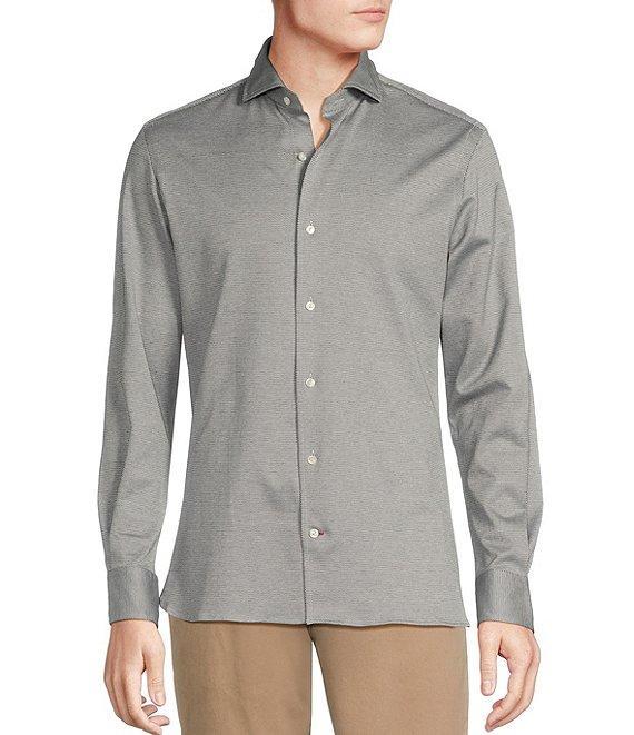 Cremieux Blue Label Print Jacquard Long Sleeve Woven Shirt Product Image