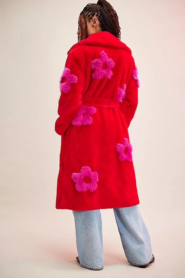 Jayley Collection Hand-Cut Floral Maxi Coat Product Image