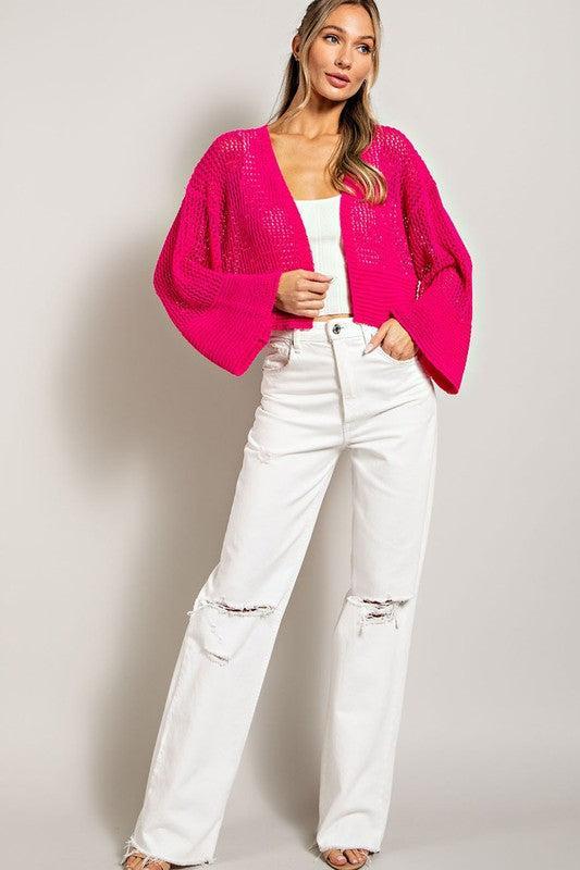 Eyelet Knit Cardigan Product Image