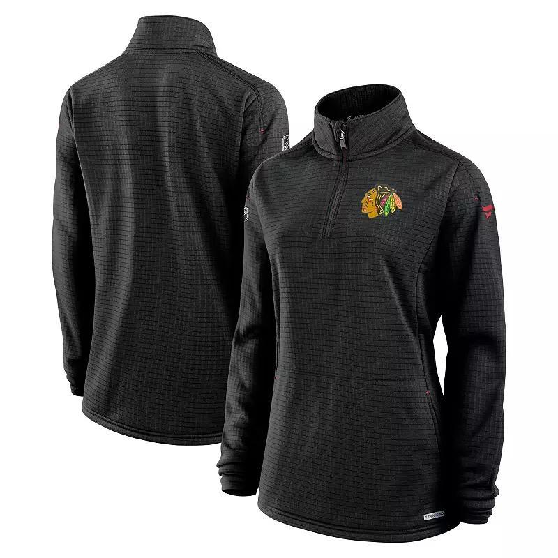 Women's Fanatics  Blue Colorado Avalanche Authentic Pro Rink Lightweight Quarter-Zip Pullover Top, Size: XL Product Image