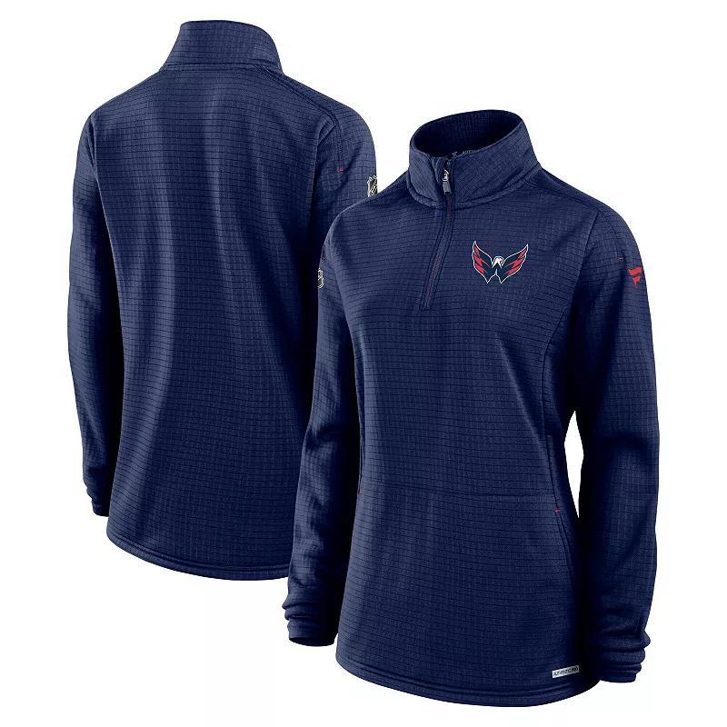 Women's Fanatics  Blue Colorado Avalanche Authentic Pro Rink Lightweight Quarter-Zip Pullover Top, Size: XL Product Image