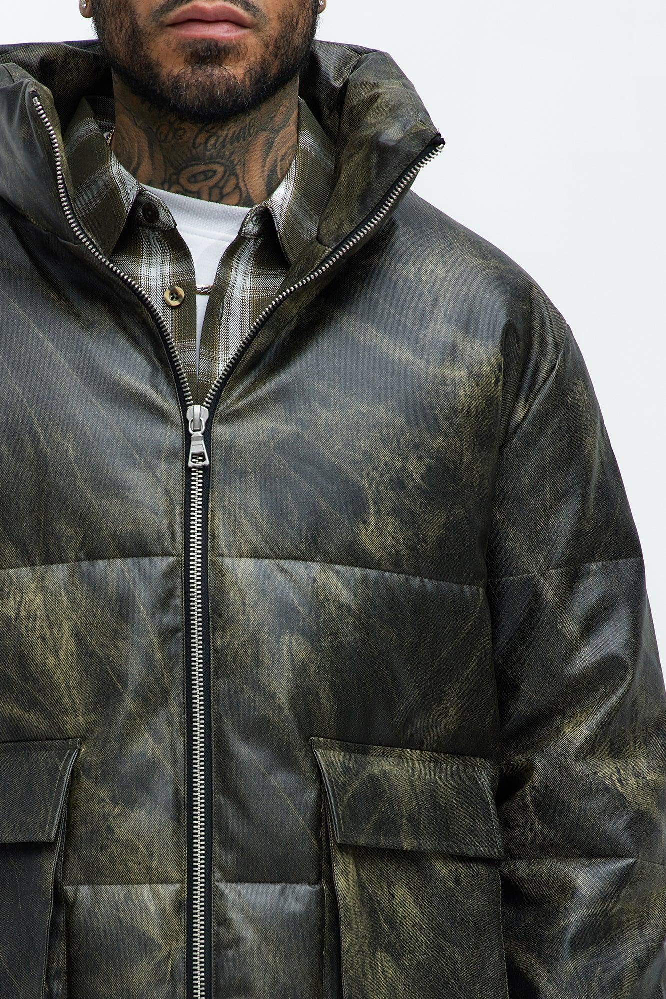 Cyclone Puffer Jacket - Olive Product Image