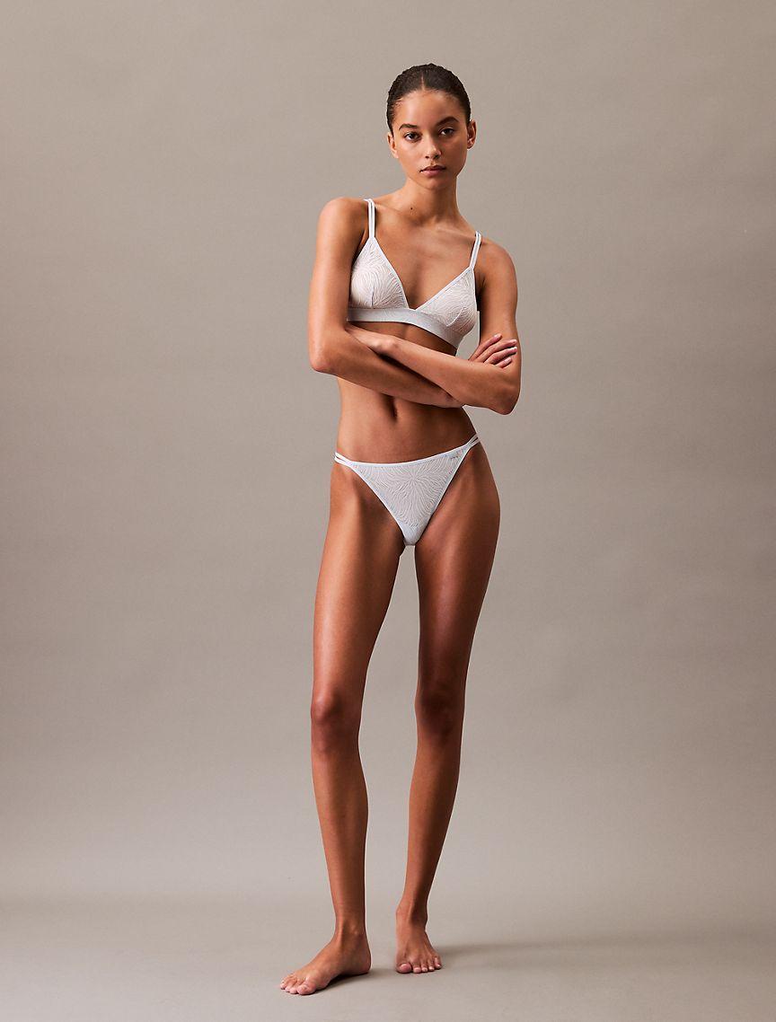 Sheer Marquisette Lace High Leg Tanga Product Image