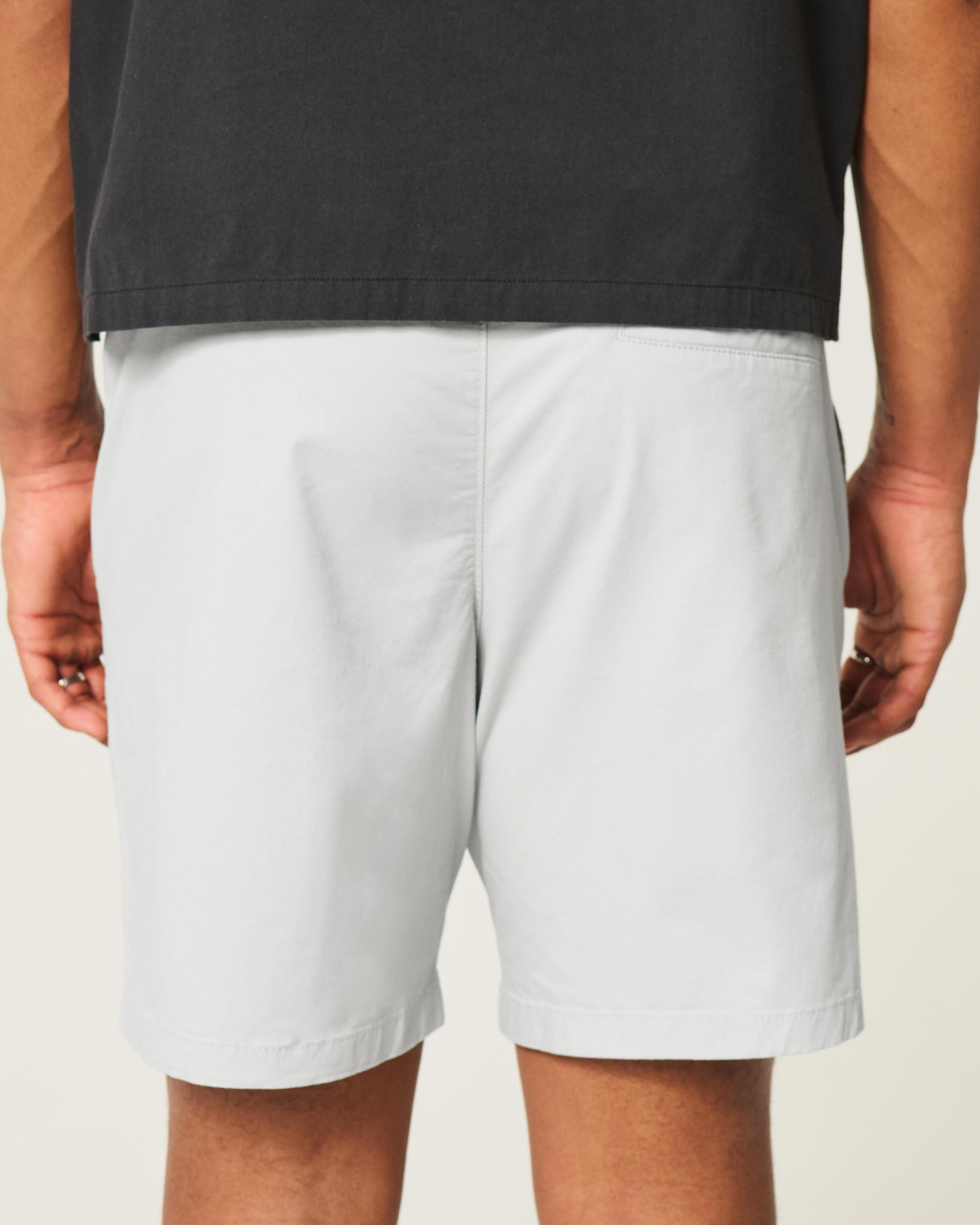 Above-the-Knee Twill Pull-On Shorts Product Image