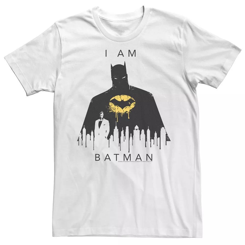 Men's Batman I Am Batman Tee, Size: XXL, White Product Image