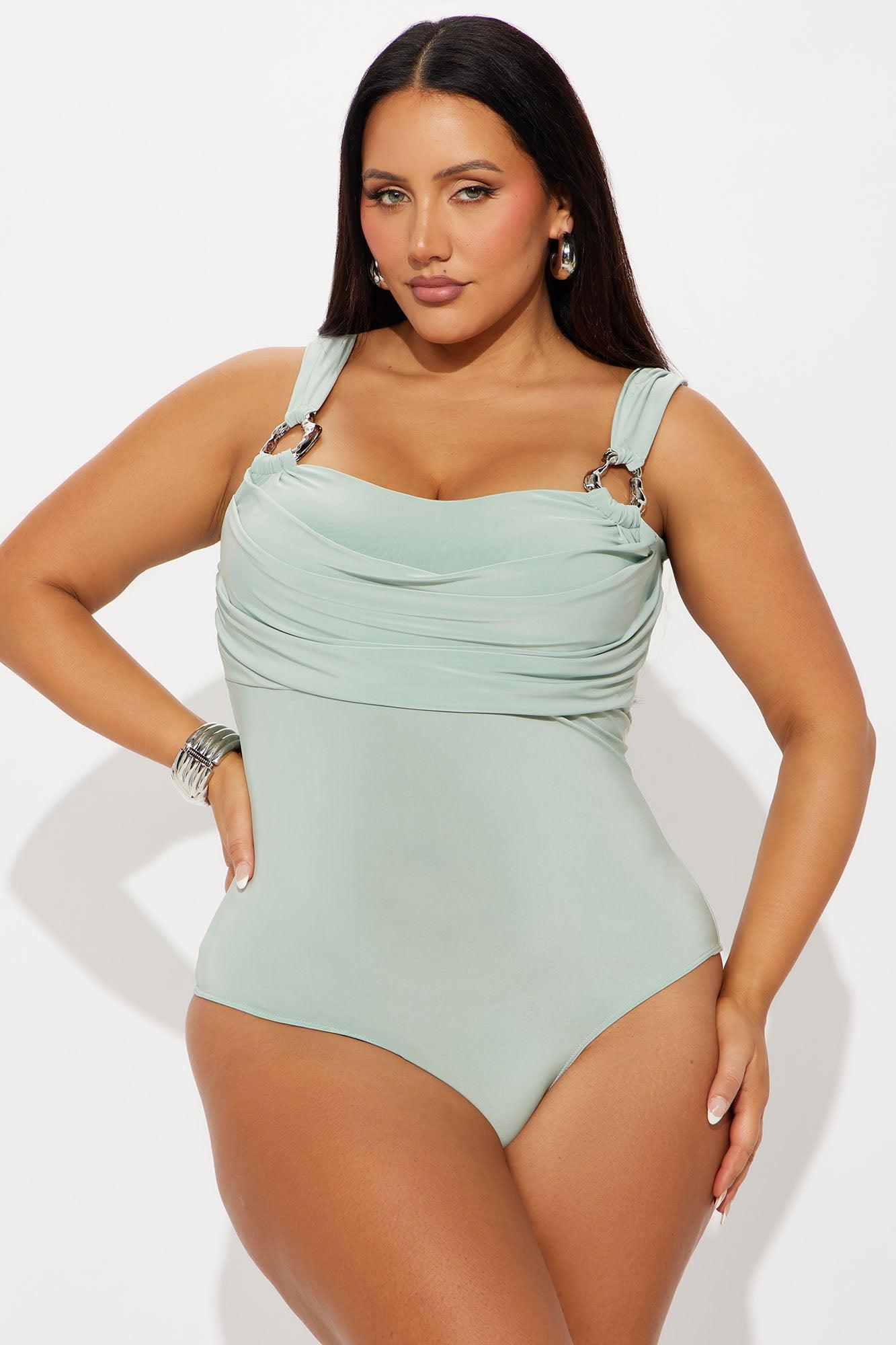 Never Overdone Cowl Neck Bodysuit - Sage Product Image