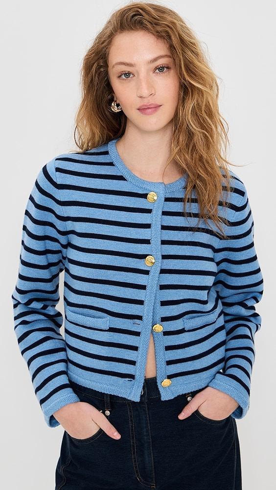 English Factory Knit Striped Sweater Cardigan | Shopbop Product Image