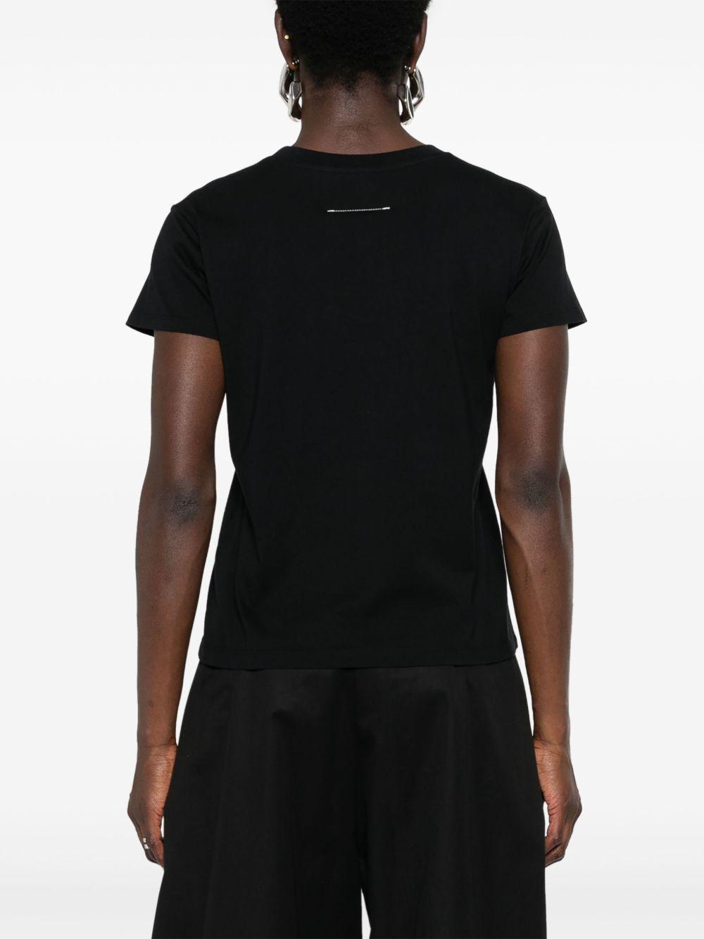 numbers-patch cotton T-shirt Product Image