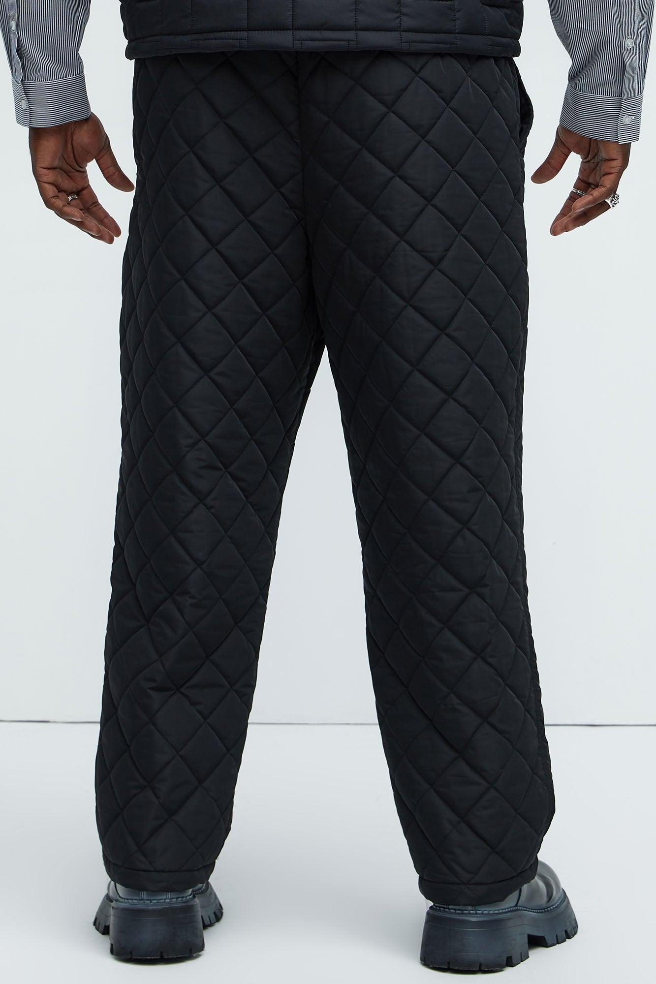 Deebo Straight Quilted Pants - Black Product Image