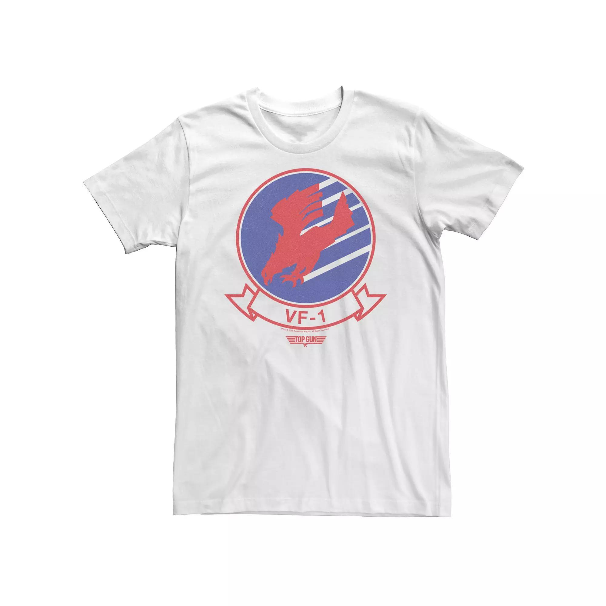 Big & Tall Top Gun VF-1 Badge Graphic Tee, Men's, Size: 3XL Tall, White Product Image