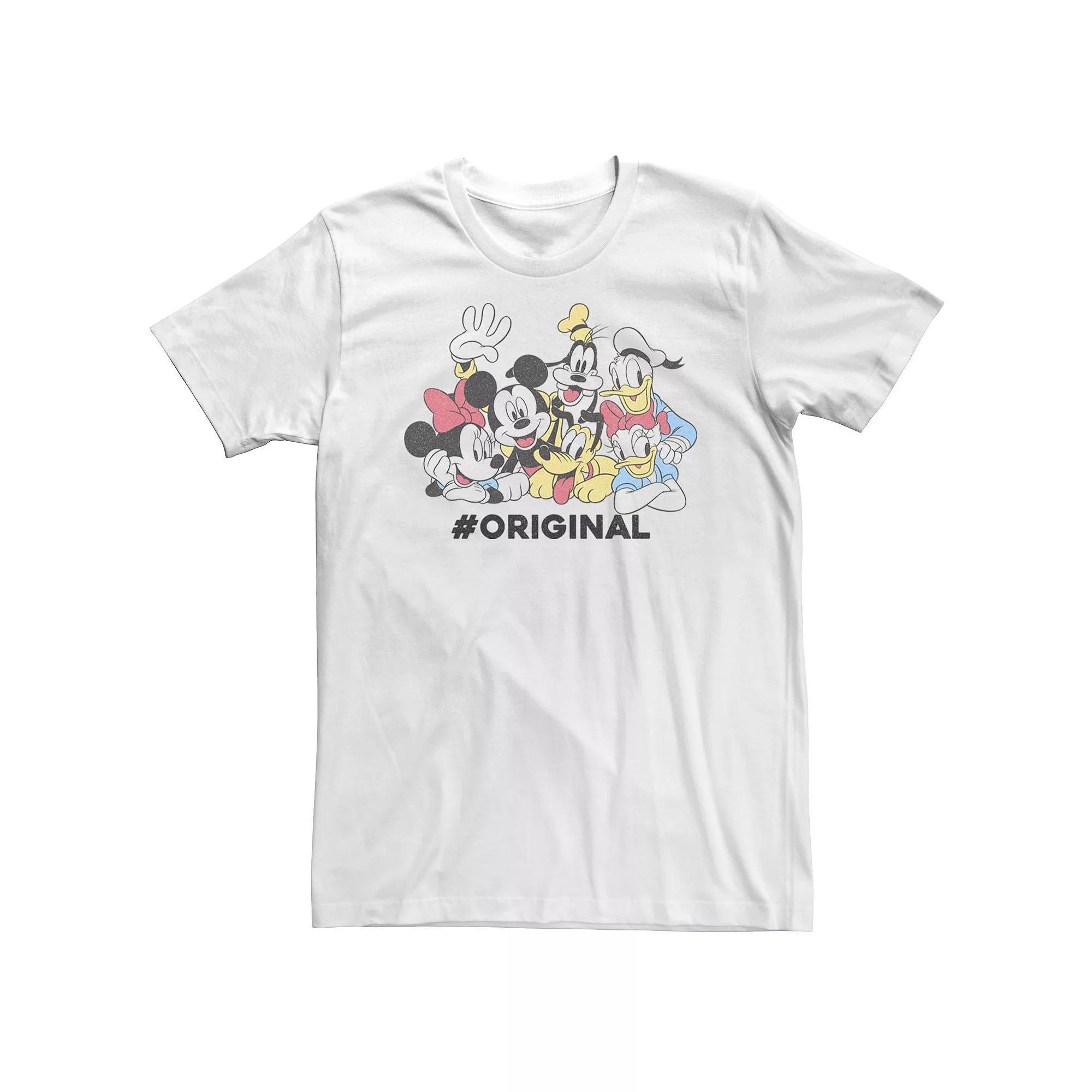 Big & Tall Disney Mickey Mouse & Friends "# Original" Portrait Tee, Men's, Size: XXL Tall, White Product Image
