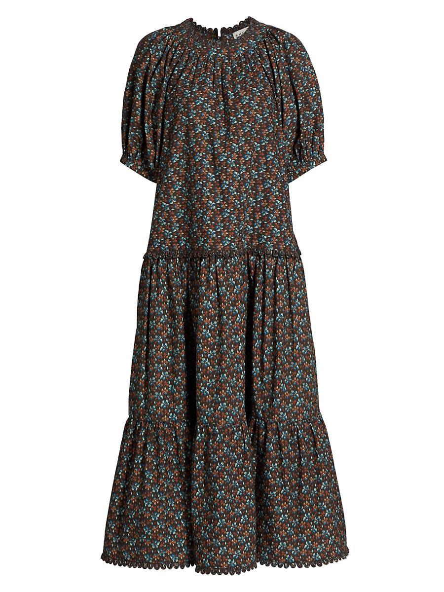 Womens Aderyn Floral Short-Sleeve Midi-Dress Product Image