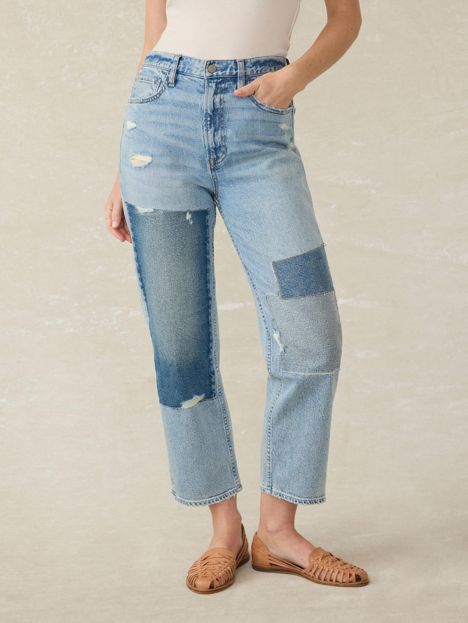 90s Crop Patchwork Jean - Heirloom Indigo Wash Female Product Image