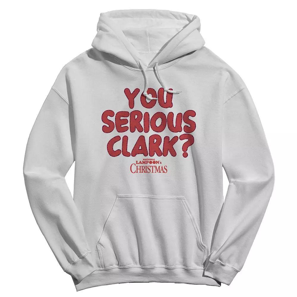 Men's You Serious Clark Red National Lampoon's Christmas Vacation Graphic Hoodie, Size: Small, White Product Image
