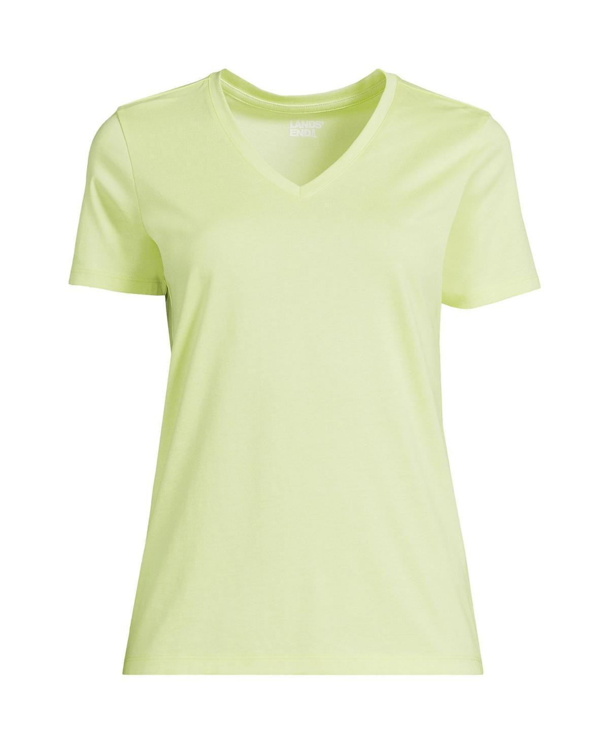 Womens Lands End Relaxed-Fit Supima Cotton V-Neck Tee Product Image