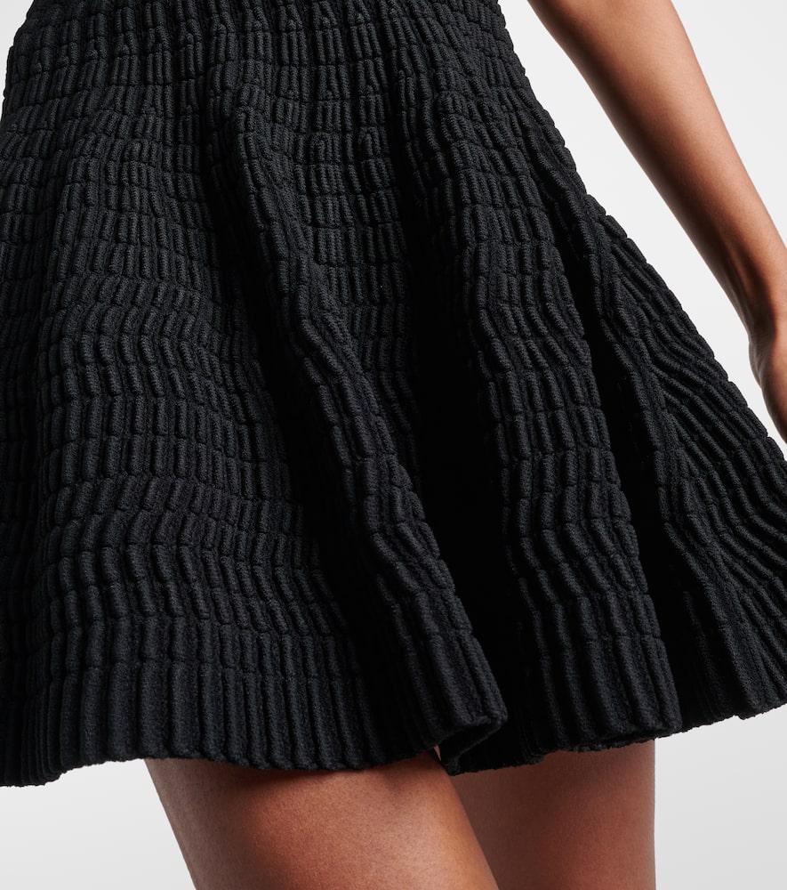 ALAÏA High-rise Miniskirt In Noir Alaia Product Image