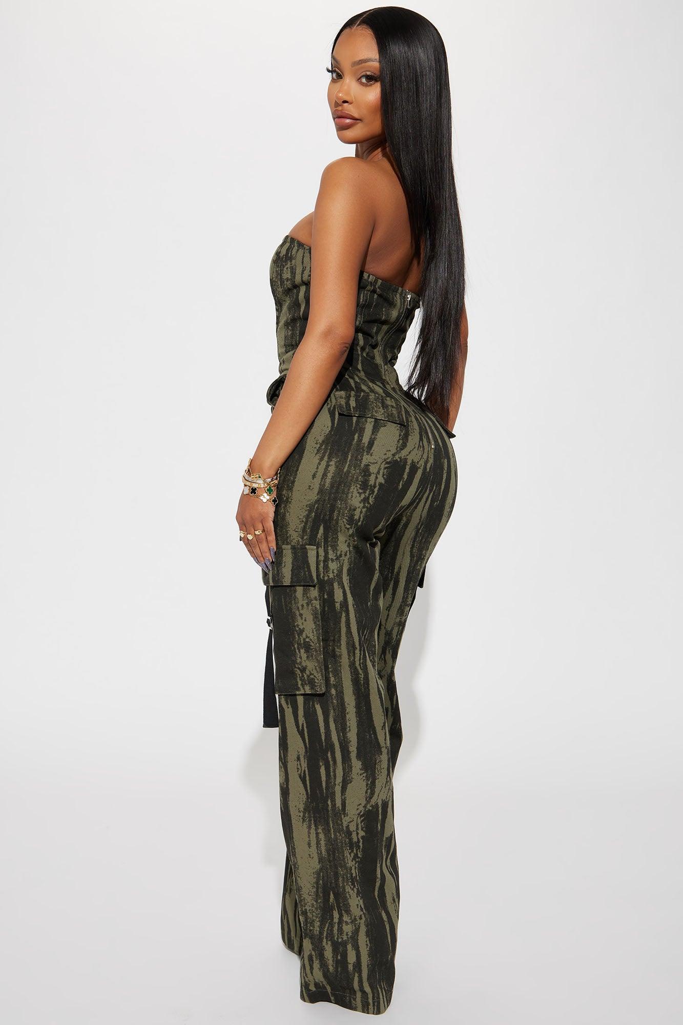We Are Young Jumpsuit - Olive/combo Product Image