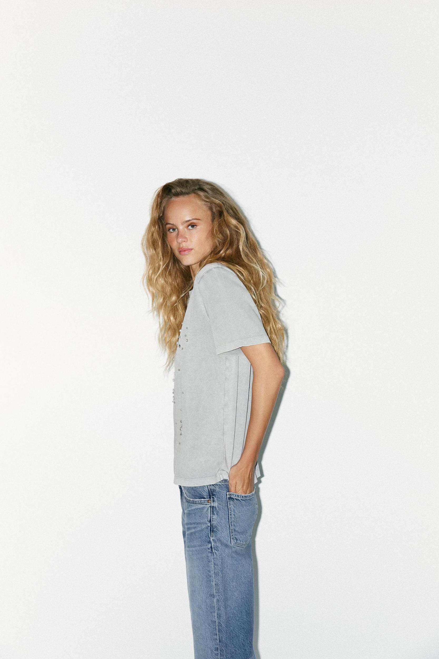 JEWEL WASHED EFFECT T-SHIRT Product Image