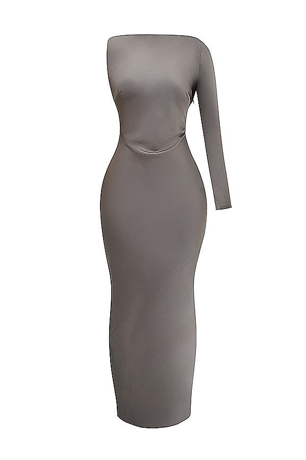 Catiana Smoke One Sleeve Maxi Dress Product Image