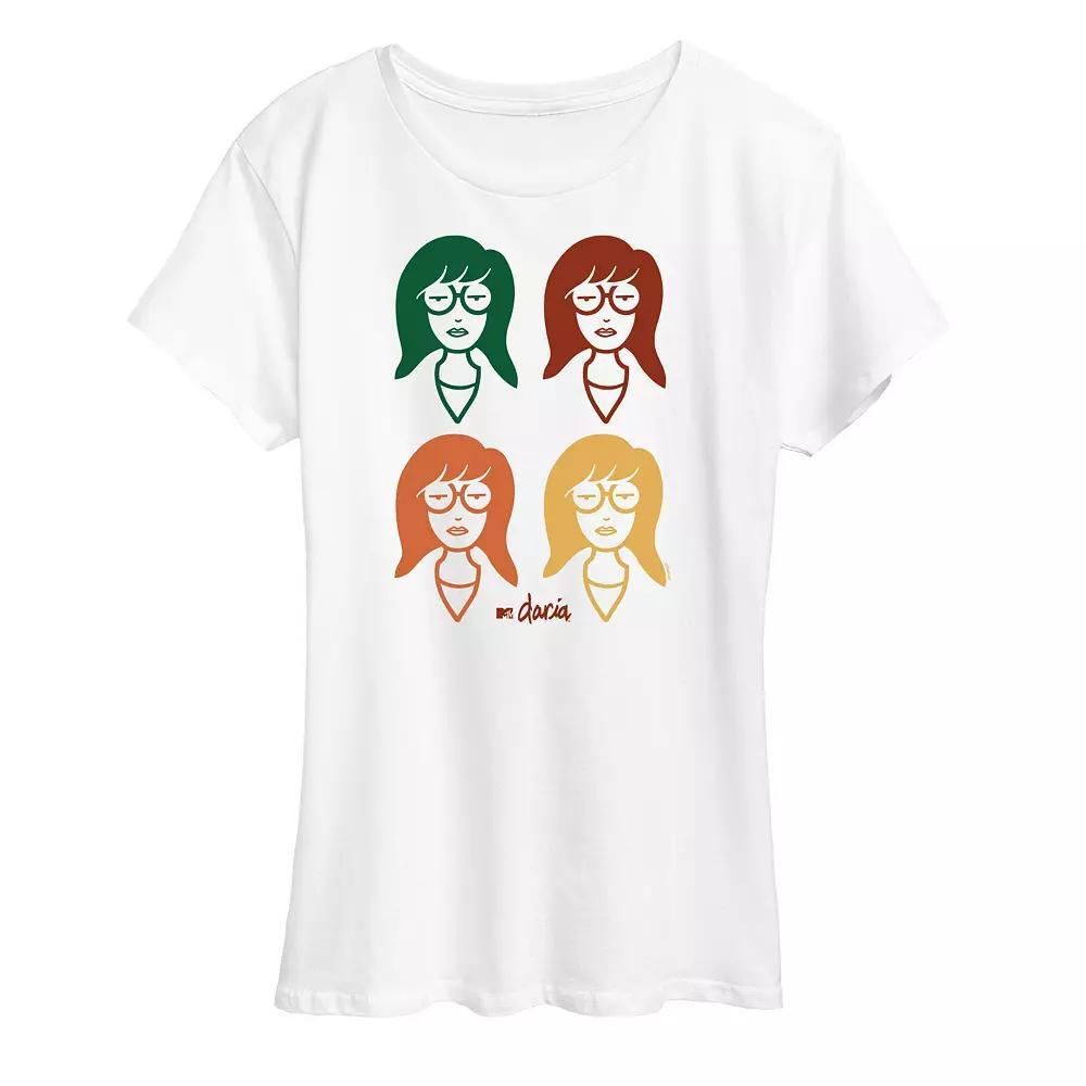 Womens Daria Grid Graphic Tee, Girls Product Image