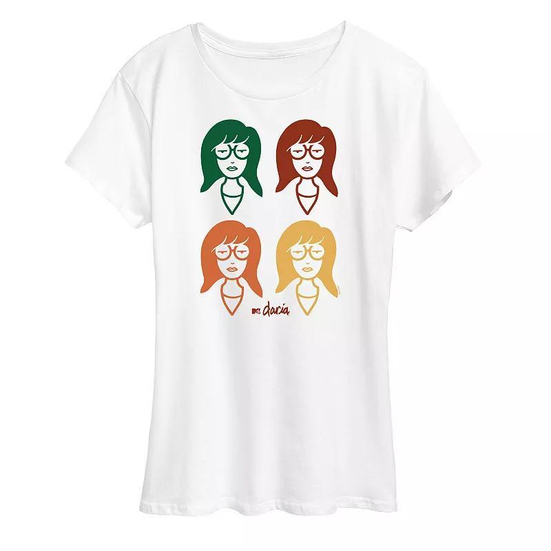 Womens Daria Grid Graphic Tee, Girls Product Image