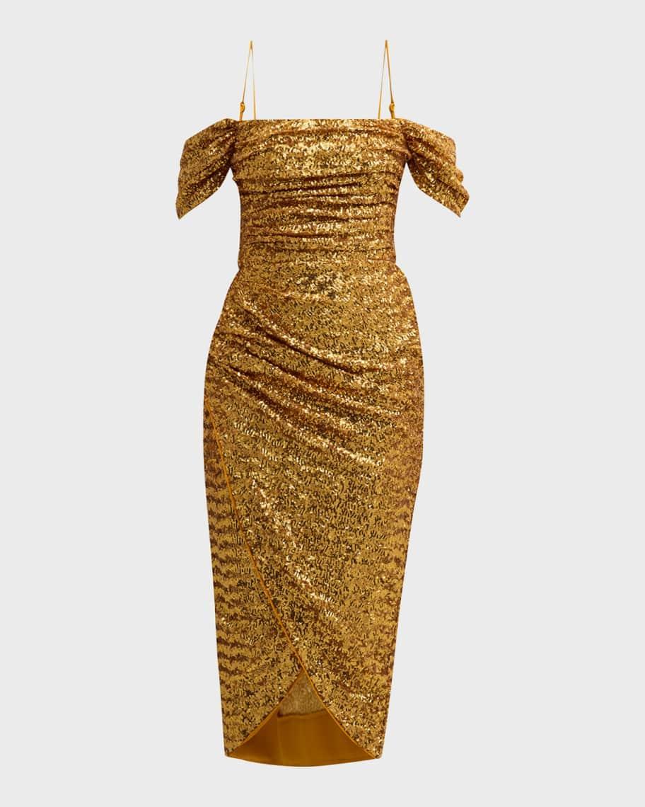 Womens Yuda Sequined Midi-Dress Product Image