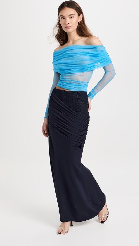Christopher Esber Wrapped Denim Column Skirt | Shopbop Product Image