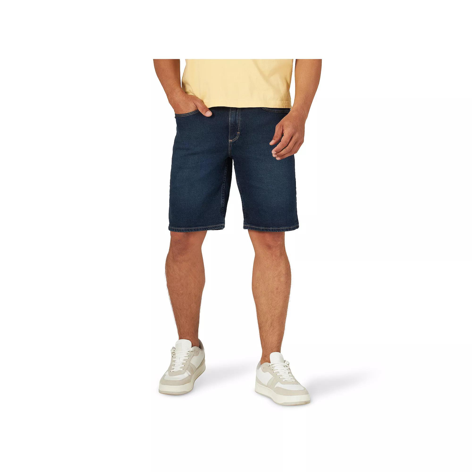 Men's Wrangler 10.5" Regular-Fit Jean Shorts, Size: 33 REG, Dark Blue Product Image