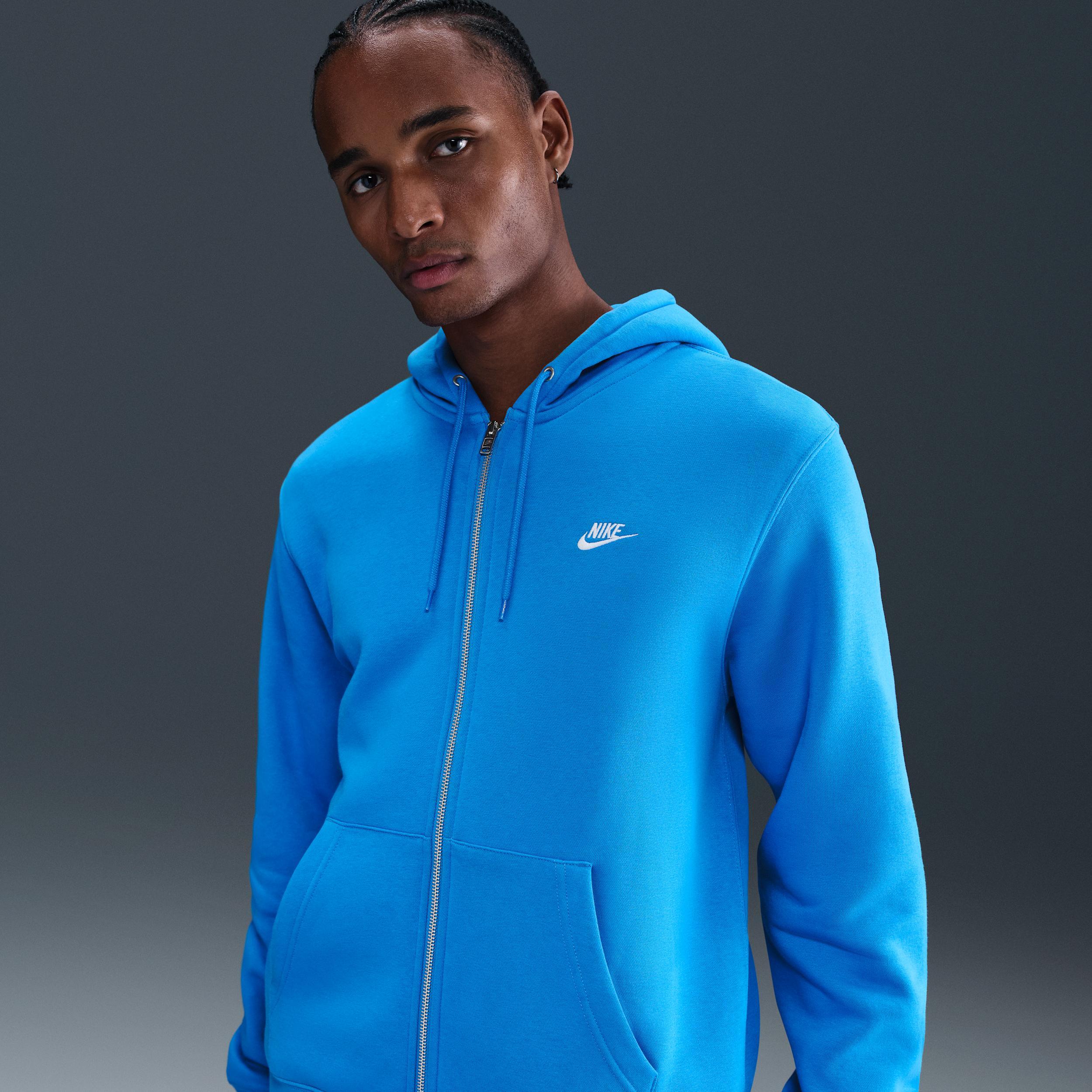 Nike Men's Club Full-Zip Fleece Hoodie Product Image