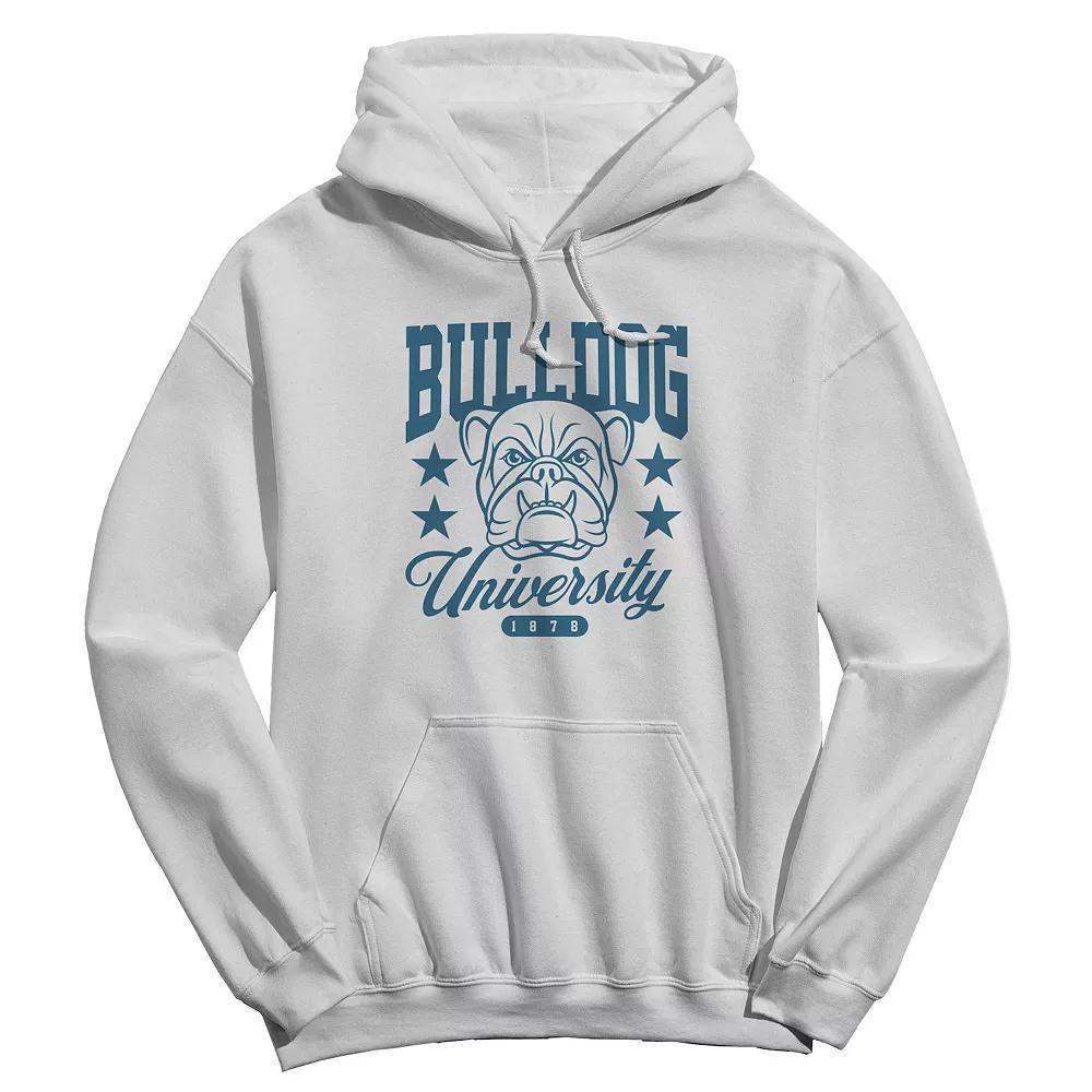 Men's COLAB89 Bulldog Graphic Hoodie, Size: Medium, White Product Image