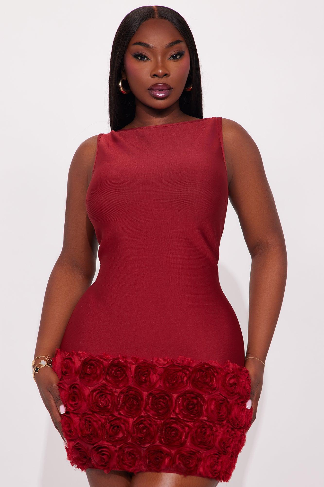 Rosie Ruffle Bandage Mini Dress - Red Product Image