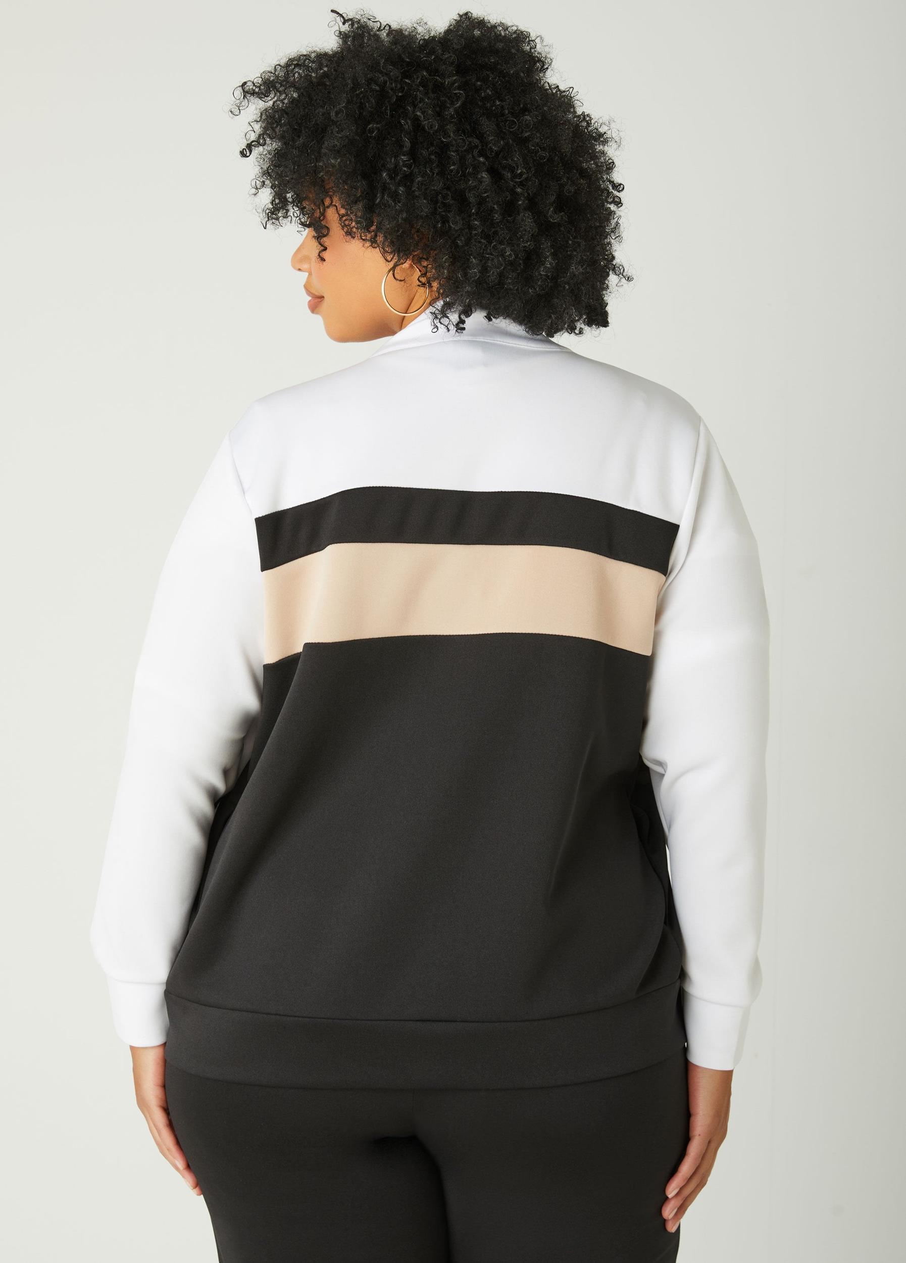 Plus Size Seamed Striped Track Pants Ashley Stewart Product Image