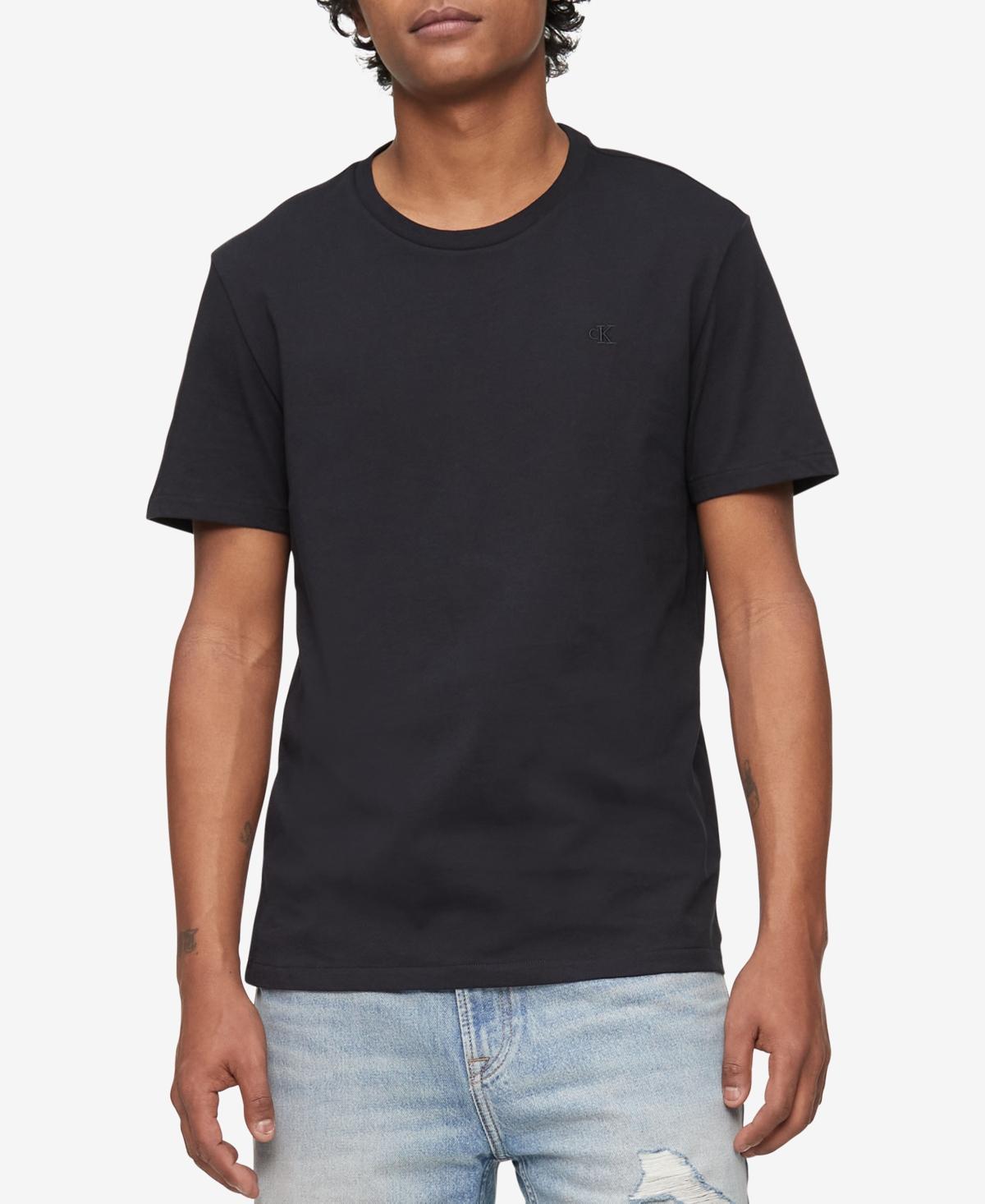 Calvin Klein Men's Smooth Cotton Monogram Logo T-Shirt - Grey - XXL Product Image